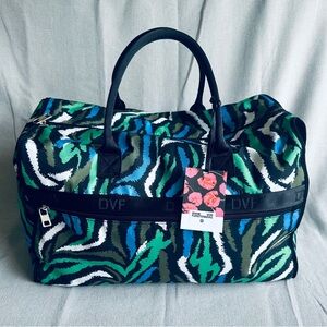 Diane von Furstenberg Disco Zebra Print XL Weekender Bag